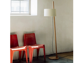 LINOOD - Floor lamp in wood and linen by Milan Iluminación - view 2